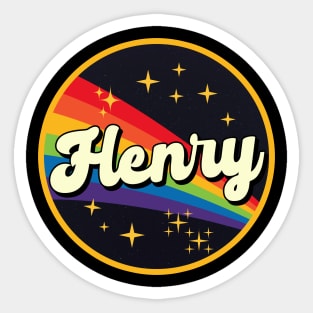 Henry // Rainbow In Space Vintage Style Sticker